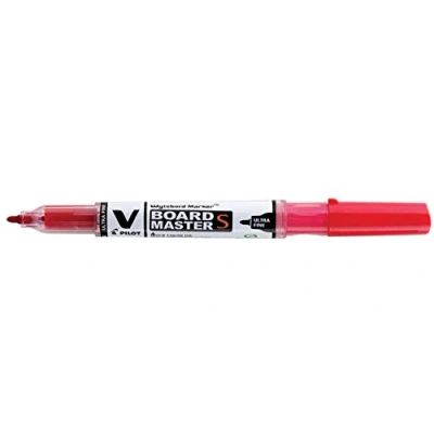 Afbeelding van PILOT V Board Master S Whiteboard marker, ultradun, rood, 3 stuks