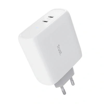 Afbeelding van Trust Maxo Oplader 65W Twee USB C poorten Wit