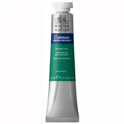 Afbeelding van Winsor &amp; Newton 0308696 Cotman aquarelverf, uitstekende transparantie, kleursterkte, tintsterkte en goede schildereigenschappen 21ml Tube, Viridian Hue