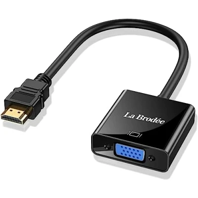 Afbeelding van HDMI naar VGA, 1080P VGA adapter voor computer, laptop, pc, monitor, HDTV, digitaal analoog converterkabel Xbox 360, PS3, TV Box projector Displayer