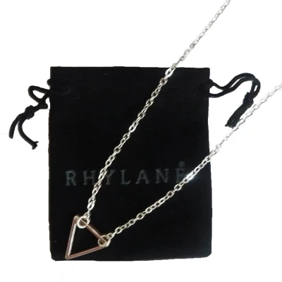 Afbeelding van Ketting met hanger driehoek zilverkleurig 45 + 5 cm verstelbaar Rhylane