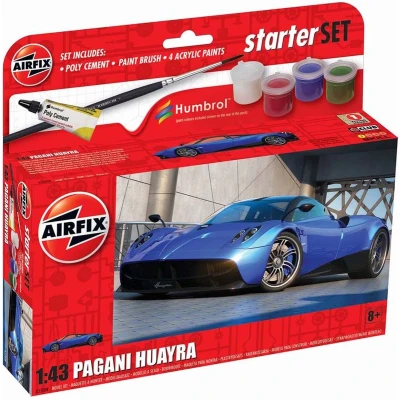 Afbeelding van 1:43 Airfix 55008 Pagani Huayra Small Starter Kit Plastic Modelbouwpakket