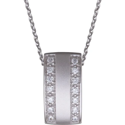 Afbeelding van Orphelia Hanger + Ketting Long Zirconium Satin ZH 4575
