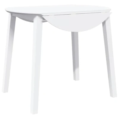 Afbeelding van vidaXL Eettafel massief hout wit rubber