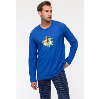 Afbeelding van Woody Jongens Heren Pyjama hoogblauw maat 092/2J