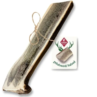Afbeelding van ChronoBalance® Gewei kauwstang XL (gehalveerd) voor honden, 100% hertengewei als langdurig hondenspeelgoed, hondenlekkernij, tandverzorging, kauwbot, kauwgewei, hondenbotten, uit werpstangen