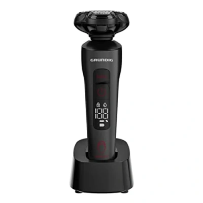 Afbeelding van Grundig ProClub MS 9130 Scheerapparaat voor heren, BeardCare Sensor, kunststof buitenbehuizing van 61% gerecycled kunststof, titanium blades, nat &amp; droog, langharige trimmer, matzwart/rood