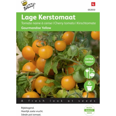 Afbeelding van Tomaat Gourmandise gele cherry patio balkontomaat