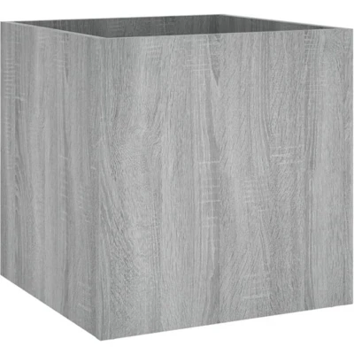 Afbeelding van Plantenbak 40x40x40 cm bewerkt hout grijs sonoma eiken