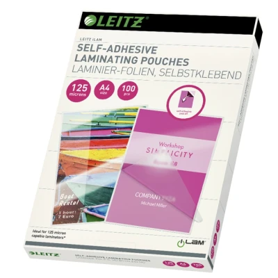 Afbeelding van Lamineerhoes Leitz iLAM A4 zelfklevend 2x125micron EVA 100 stuks