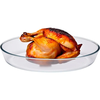 Afbeelding van Alpina Ovenschaal van borosilicaat glas ovaal 3 Liter 35 x 24 6.5 cm serveerschaal Ovenschalen