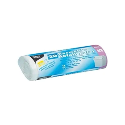 Afbeelding van Papstar Pedaalemmerzak wit LDPE 44x36cm