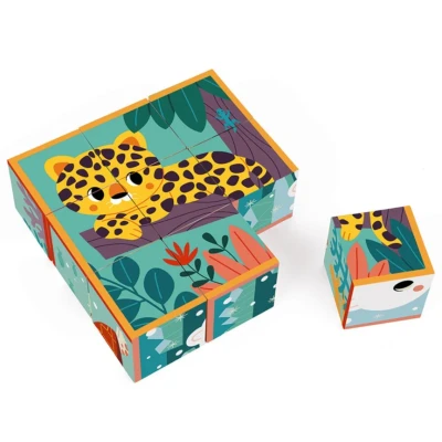 Afbeelding van Janod wwf blokpuzzel dieren 9st