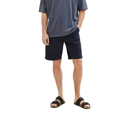 Afbeelding van TOM TAILOR Heren 1036300 Bermuda Shorts, 10668 Sky Captain Blue, 28, 28