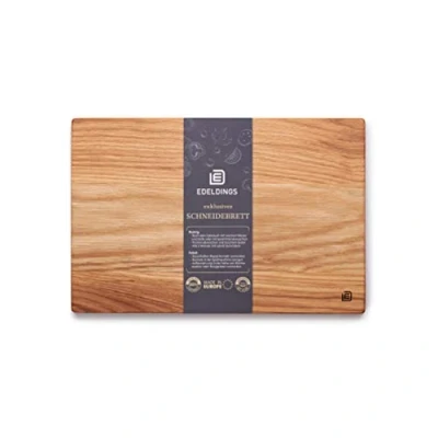 Afbeelding van Edeldings Snijplank hout van hoogwaardig eiken geolied, groot 30 20 cm massief houten keukenplank uit Europa antibacteriële ontbijtplank, snijplanken eikenhout
