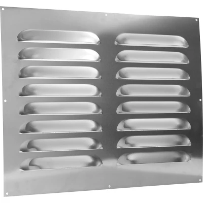 Afbeelding van Nedco schoepenrooster alum. vlak 500 x 400 mm m/grote schoepen blank