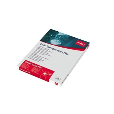 Afbeelding van Overheadprojector transparanten Nobo voor kleurenlaserprinters 50 stuks