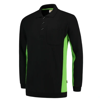 Afbeelding van Tricorp Polosweater Zwart/Groen Maat 4XL