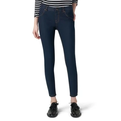 Afbeelding van HUE Essentiële denim legging voor dames Modieuze met achterzakken, Diepe Indigo Wash, XL