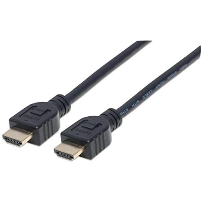 Afbeelding van Manhattan 353953 HDMI kabel Aansluitkabel A stekker, stekker 5.00 m Zwart 4K UHD, UL gecertificeerd