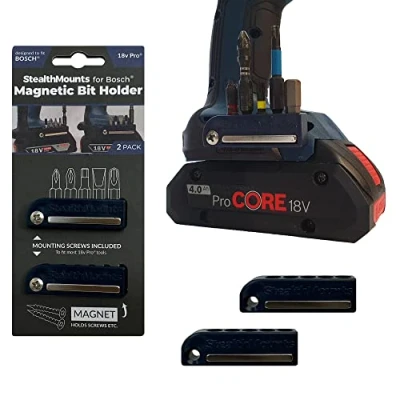 Afbeelding van StealthMounts Blue Bosch 18v magnetische bithouder Boorhouder Perfecte voor boren en stoten (2 stuks)
