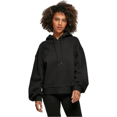 Afbeelding van Build Your Brand Oranic Oversized Sweatshirt Met Capuchon Zwart L Vrouw