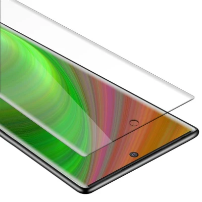 Afbeelding van Cadorabo Screenprotector geschikt voor Samsung Galaxy NOTE 10 PLUS Pantser film Beschermende in KRISTALHELDER Geharde (Tempered) display beschermglas 9H hardheid met 3D Touch