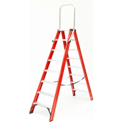 Afbeelding van Kelfort Magazijntrap Magnus, met beugel, 2x8 treden