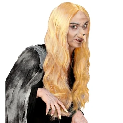Afbeelding van Widmann Pruik, Heks Morgana Blond Halloween Verkleedkleding