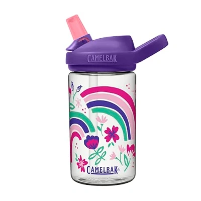 Afbeelding van CamelBak Eddy+ Kids Drinkfles 400 ml Transparant (Rainbow Floral)