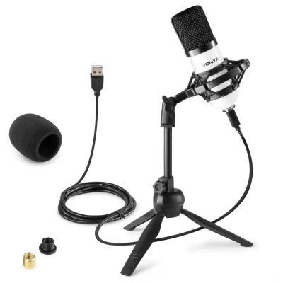Afbeelding van Vonyx CM300W USB studio condensator microfoon Wit