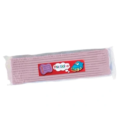 Afbeelding van Plasticine One Colour Slab 400 g zachtroze #85, modelleerstof voor kinderen, gemakkelijk te vormen en vormen, sculpturen, modellen stop motion animaties maken