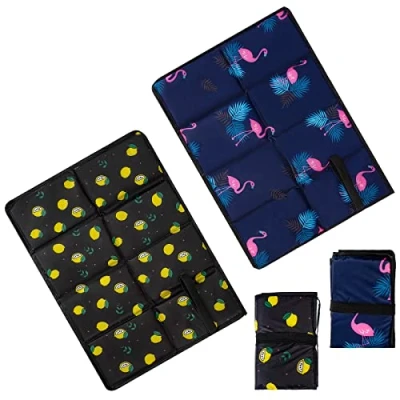 Afbeelding van Outdoor zitkussen, opvouwbaar, 2 stuks, thermische zitmat voor kinderen, mat, waterdicht, bescherming tegen kou, vocht, vuil, zitkussen tuin, wandelen, kamperen, picknick, jagen