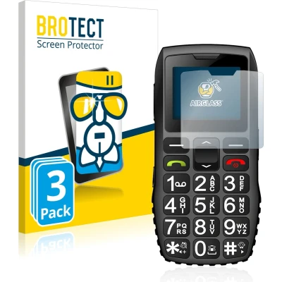 Afbeelding van BROTECT AirGlass kogelwerende glasfolie (3 Stuk, Nokia C1 Plus), Smartphone beschermfolie, Transparant