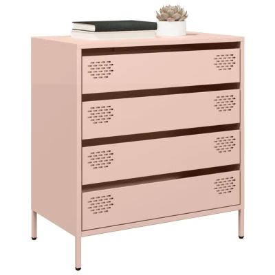 Afbeelding van Dressoir 68x39x73,5 cm koudgewalst staal roze