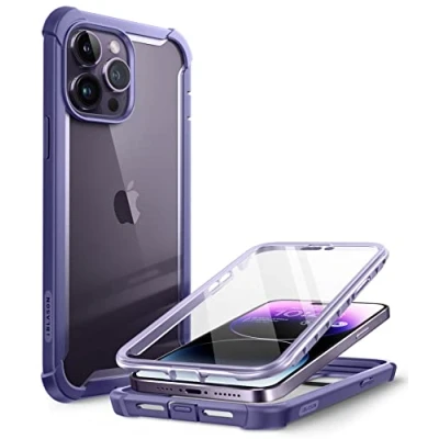 Afbeelding van i Blason Ares Serie voor iPhone 14 Pro 6,1 inch (2022 release), dubbellaagse robuuste transparante bumperhoes met ingebouwde schermbeschermer (Mauve)