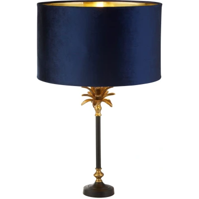Afbeelding van Searchlight Tafellamp Palm zwart met donkerblauw EU81211AZ