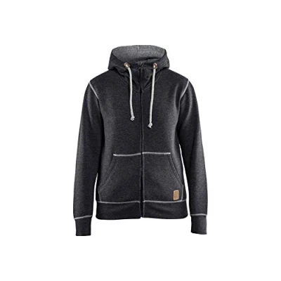 Afbeelding van Blaklader Dames hooded sweatvest 3373 1157 Zwart Mêlee