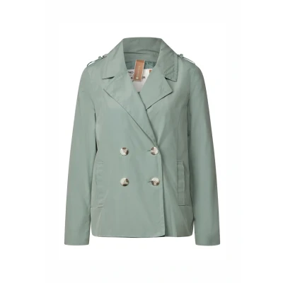 Afbeelding van STREET ONE Dames A202057 Trenchcoat, Mint Green, 36, muntgroen, 36