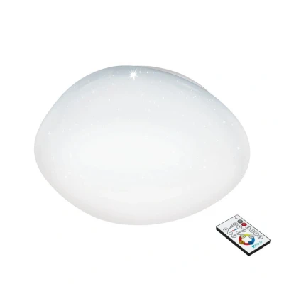 Afbeelding van EGLO Sileras   LED plafondlamp   Ø60 cm   wit met kristal