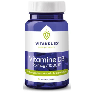 Afbeelding van Vitakruid Vitamine D3 25 Mcg Tabletten