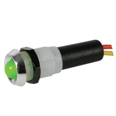 Afbeelding van Led Lamp 12V Groen Chromen Behuizing