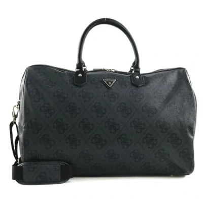 Afbeelding van GUESS Reistas Schoudertas met laptopvak Weekender Duffel Bag Coal Logo Donkergrijs