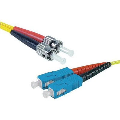 Afbeelding van Draadbrug Duplex 2 mm OS2 ST UPC/SC UPC geel 1 m
