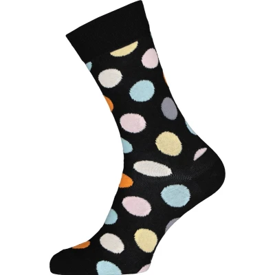 Afbeelding van Happy Socks sokken Big Dot Sock zwart met kleur Unisex Maat: 36 40
