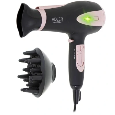 Afbeelding van Adler ION Haardroger Föhn Zwart AD 2248b 2200W