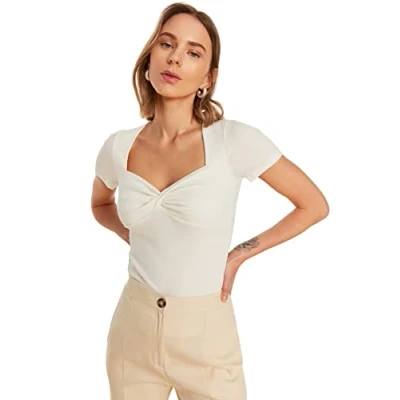 Afbeelding van Trendyol TWOSS22BZ1221 Volwassenen Vrouwen Blouse Single pack ecru L