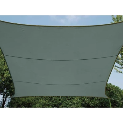 Afbeelding van Perel Schaduwdoek, waterafstotend, 5 x m, 160 g/m², polyester, vierkant, groengrijs