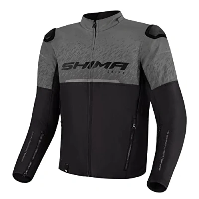 Afbeelding van SHIMA DRIFT Motorjas voor heren Lichtgewicht ademend zomer mesh city bikerjack met CE rug schouder elleboog pantser pads breedte aanpassing (grijs, XL), Grijs, XL