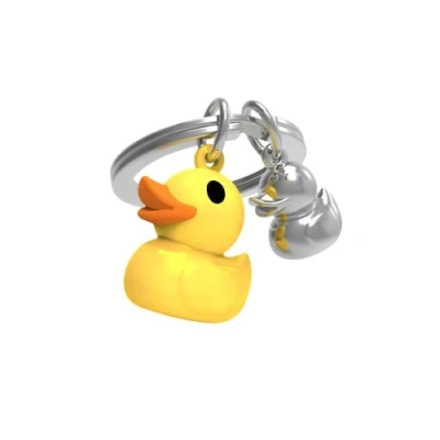 Afbeelding van Metalmorphose sleutelhanger gele eend Duckling